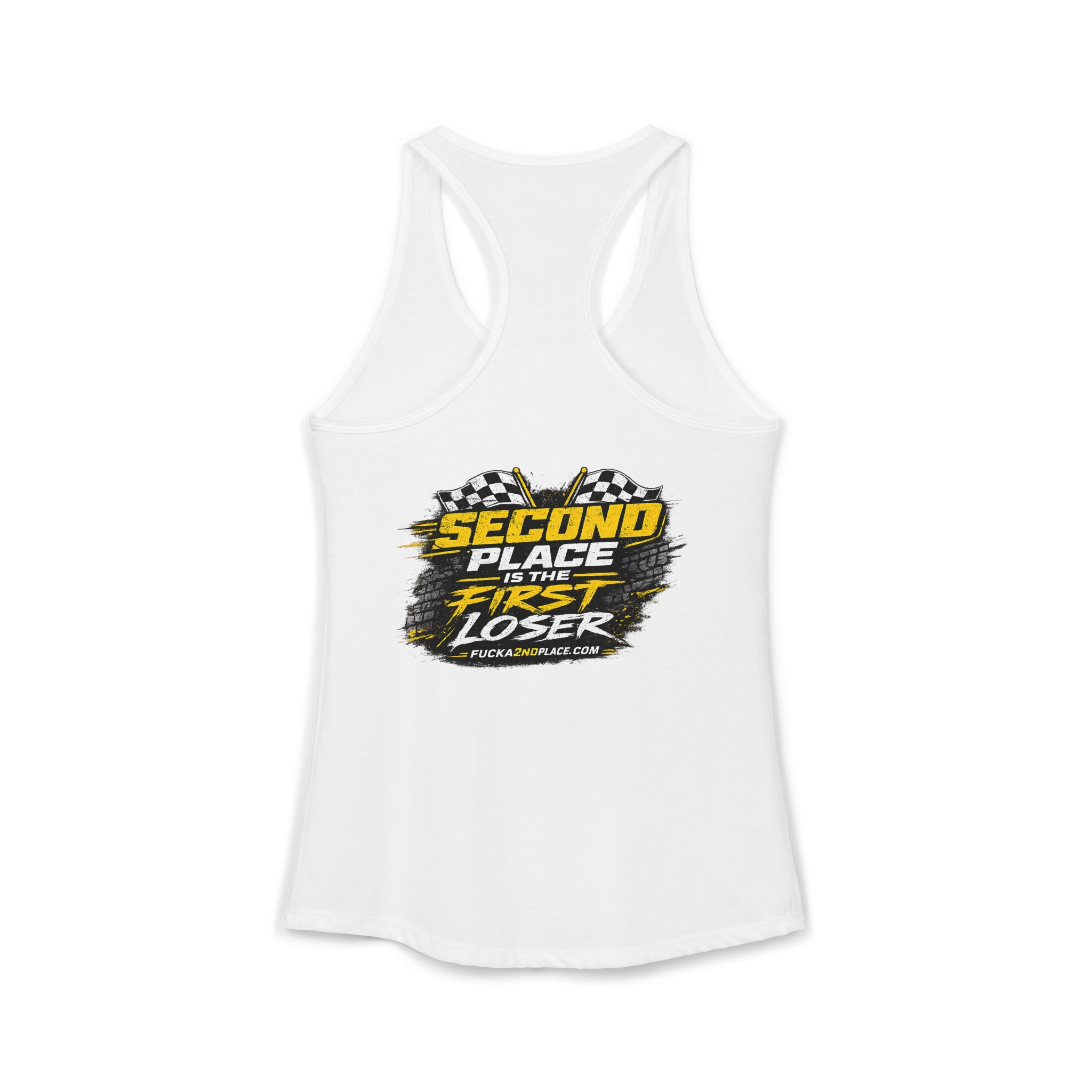 Second Place Is The First Loser – Women's Racing Tank Top - Image 4