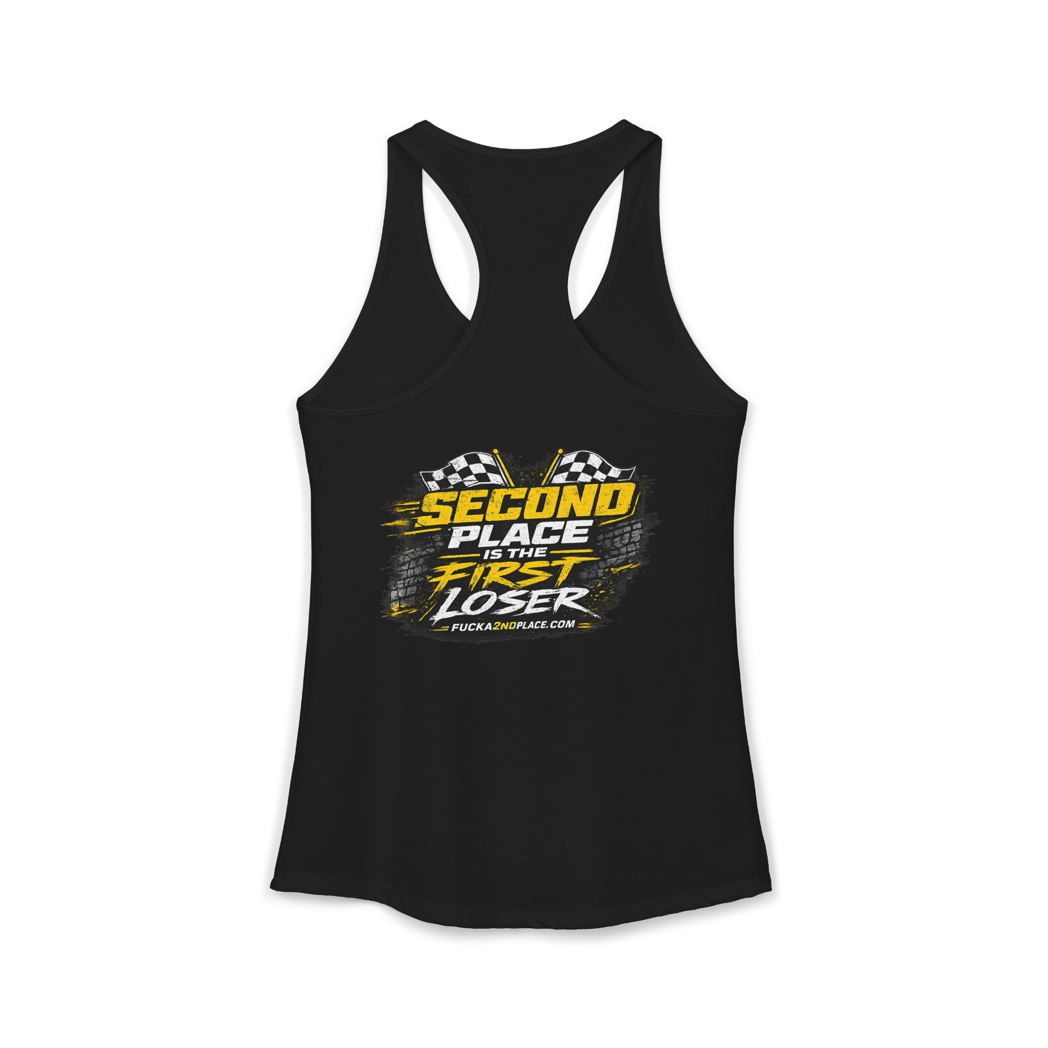 Second Place Is The First Loser – Women's Racing Tank Top - Image 6