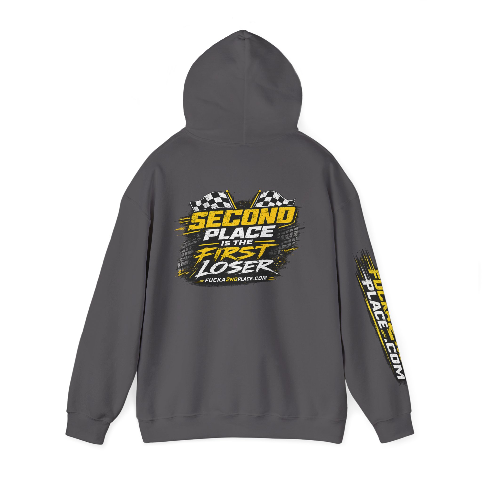 Second Place Is The First Loser - Hardcore Racing Apparel - Hooded Sweatshirt - Image 9